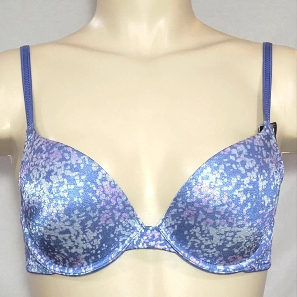 34A Maidenform 5101‎ Self Expressions i-Fit Push Up UW Bra Blue NWT